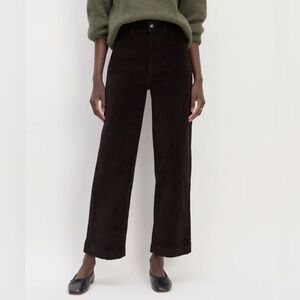Everlane The Corduroy Relaxed Straight Pant in Black